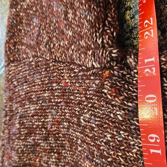 Passports Open Cardigan "Fall Foliage" Blue/Red/White Specks Women size M - Picture 7 of 13